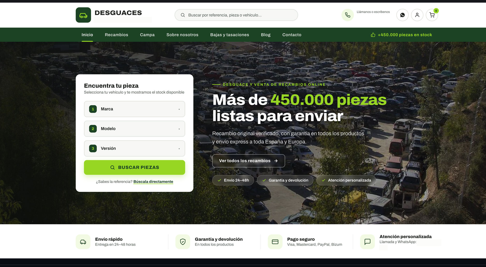 Ecommerce para desguaces - Neto